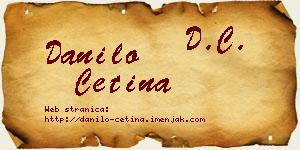 Danilo Cetina vizit kartica